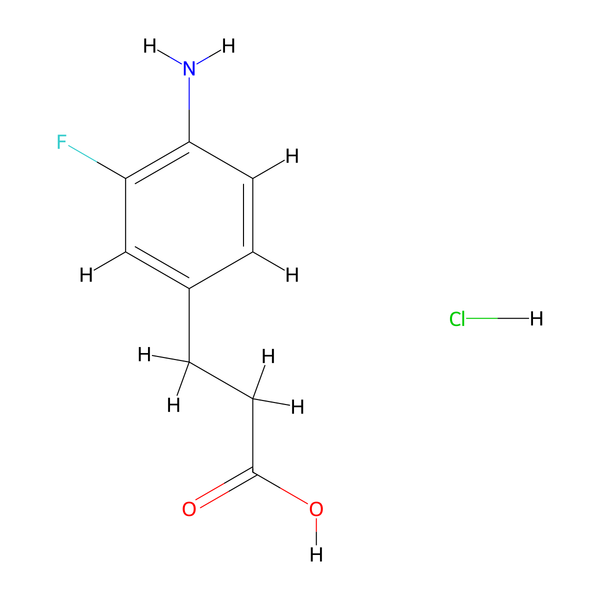 3-(4-Amino-3-fluorophenyl)propanoic acid hydrochloride molecular structure, CAS 2229434-21-1