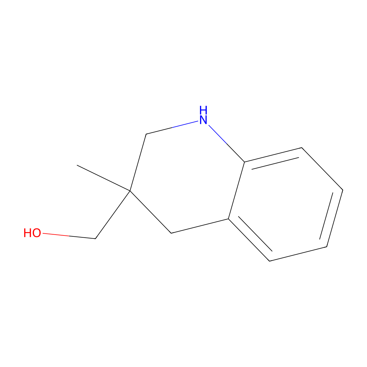 (3-Methyl-1,2,3,4-tetrahydroquinolin-3-yl)methanol molecular structure, CAS 2229437-25-4