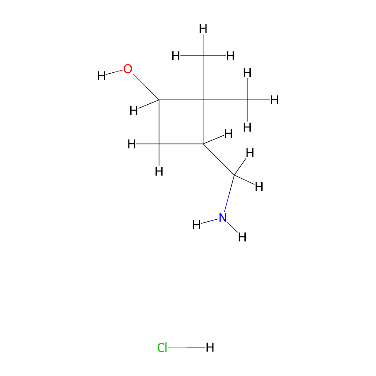3-(Aminomethyl)-2,2-dimethylcyclobutan-1-ol hydrochloride molecular structure, CAS 2229437-42-5