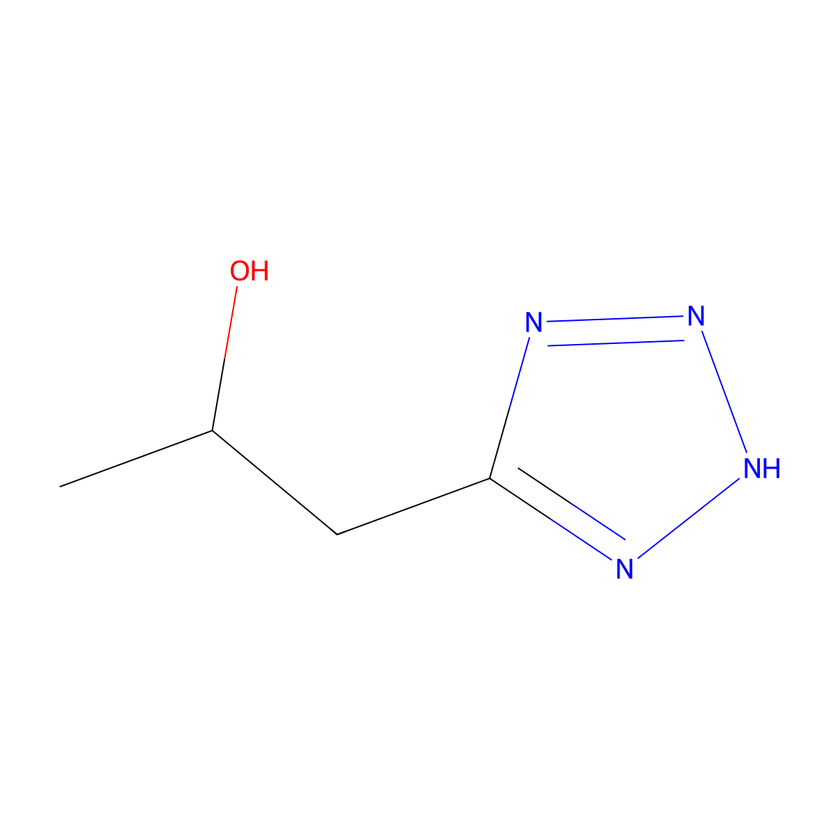 1-(1H-1,2,3,4-tetrazol-5-yl)propan-2-ol molecular structure, CAS 2229437-85-6