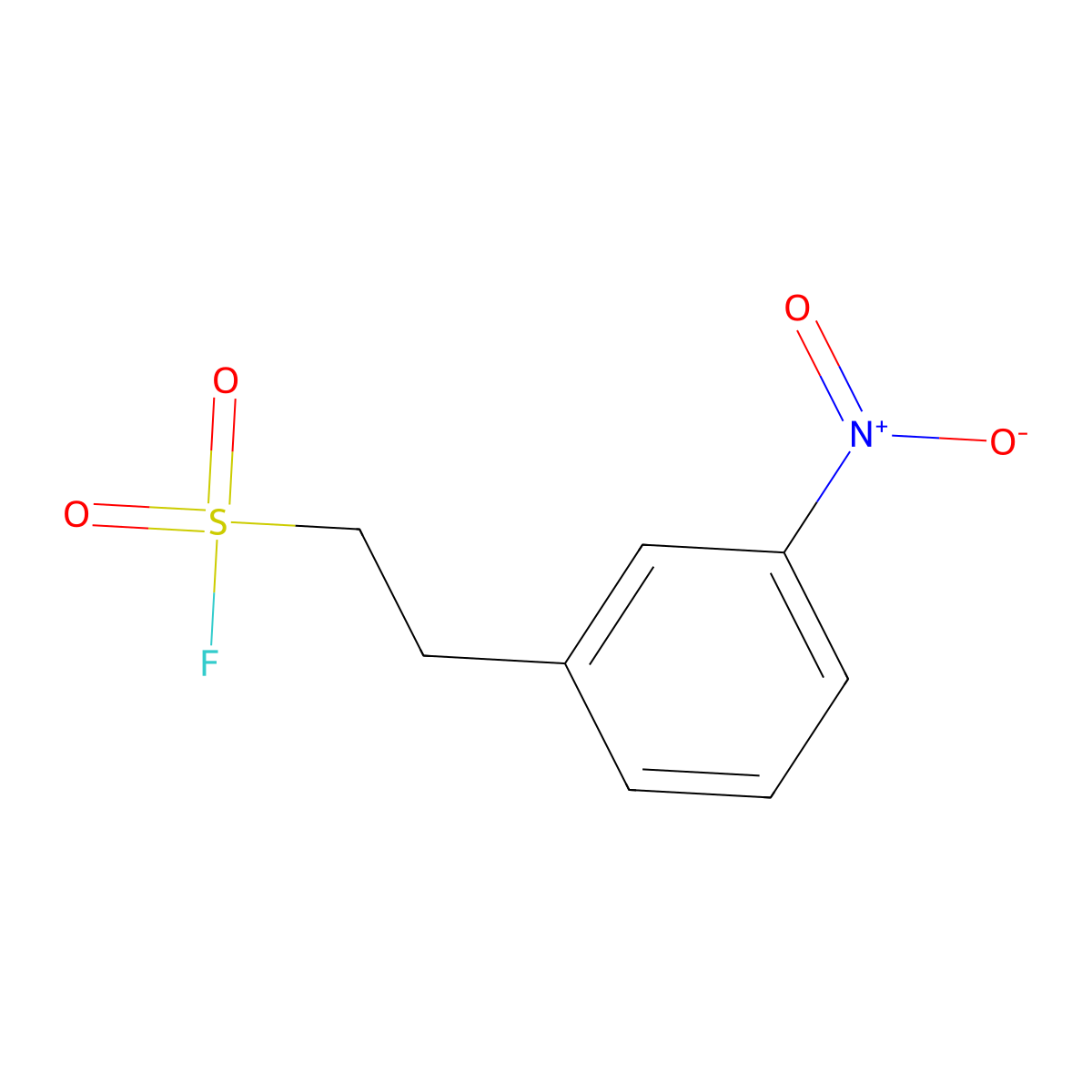 2-(3-Nitrophenyl)ethane-1-sulfonyl fluoride molecular structure, CAS 2229441-33-0