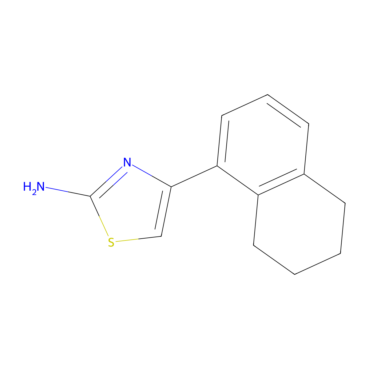4-(5,6,7,8-Tetrahydronaphthalen-1-yl)-1,3-thiazol-2-amine molecular structure, CAS 2229448-18-2