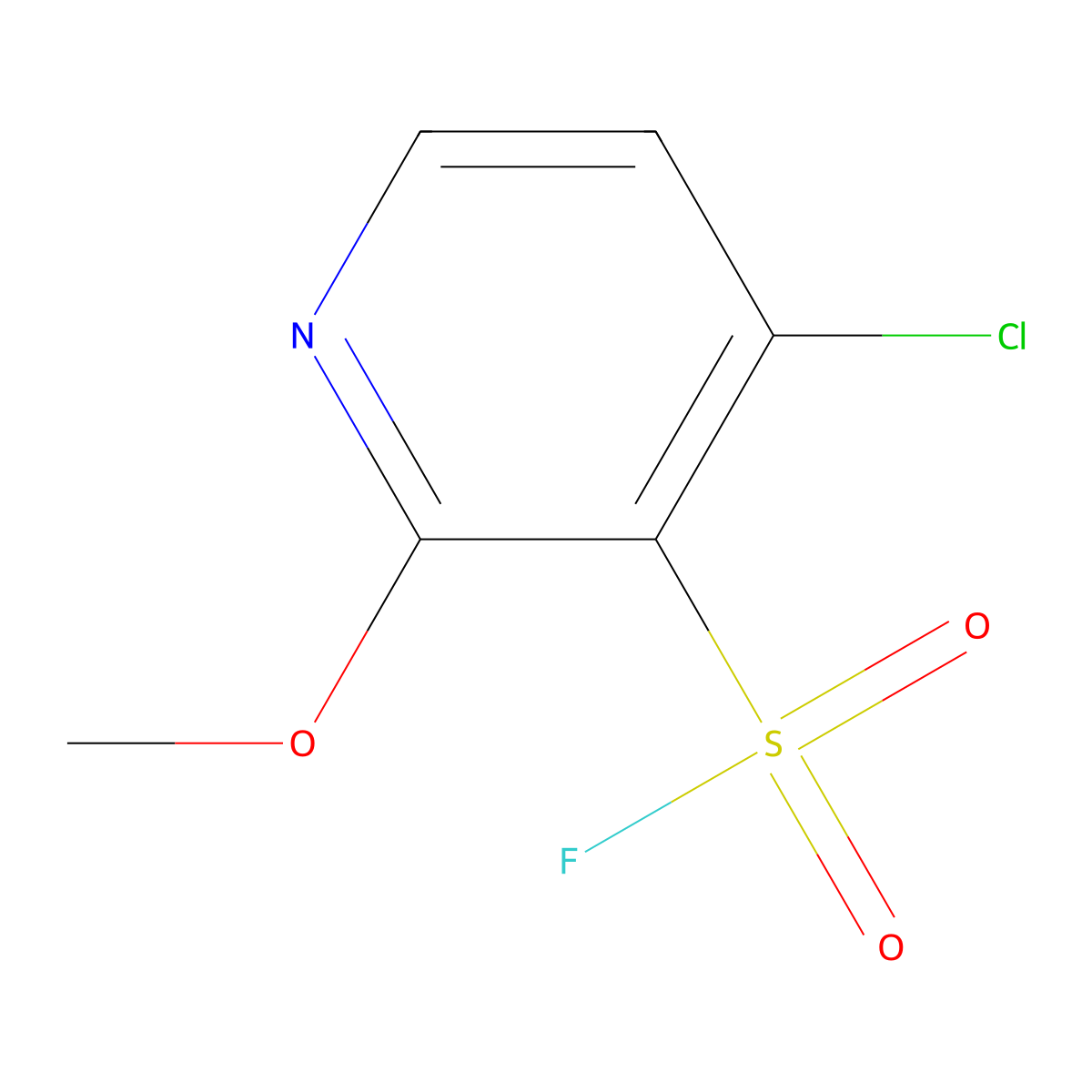 4-Chloro-2-methoxypyridine-3-sulfonyl fluoride molecular structure, CAS 2229450-14-8