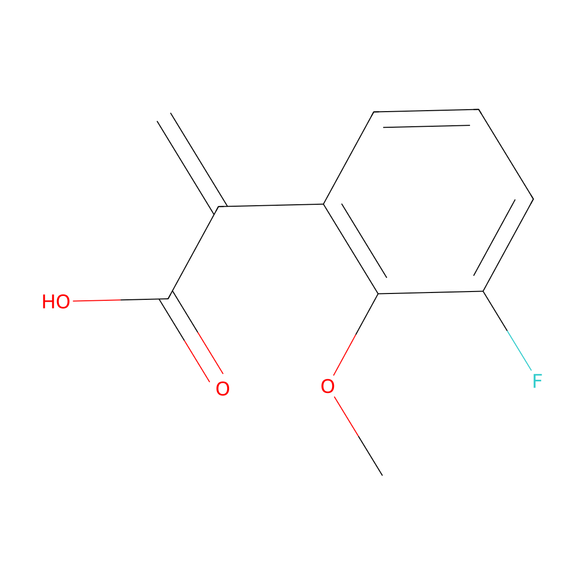 2-(3-Fluoro-2-methoxyphenyl)prop-2-enoic acid molecular structure, CAS 2229451-38-9