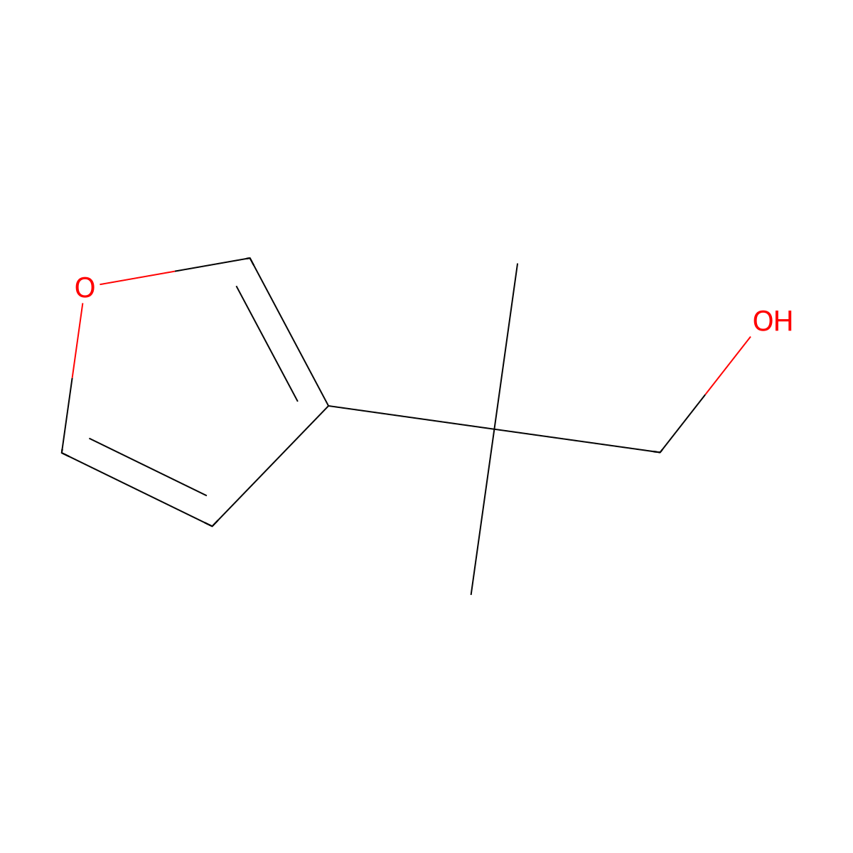 2-(Furan-3-yl)-2-methylpropan-1-ol molecular structure, CAS 2229451-91-4