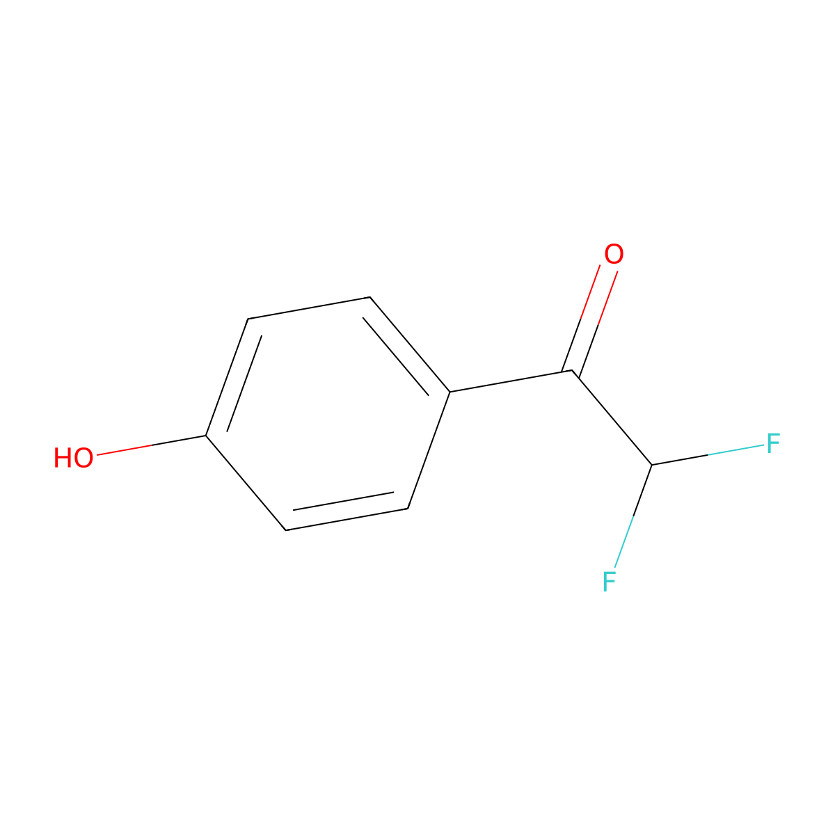 2,2-Difluoro-1-(4-hydroxyphenyl)ethanone molecular structure, CAS 2229453-18-1