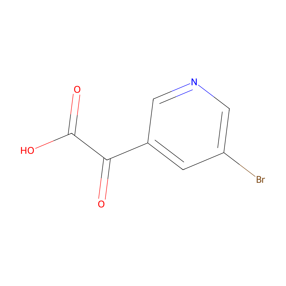2-(5-Bromopyridin-3-yl)-2-oxoacetic acid molecular structure, CAS 2229455-05-2