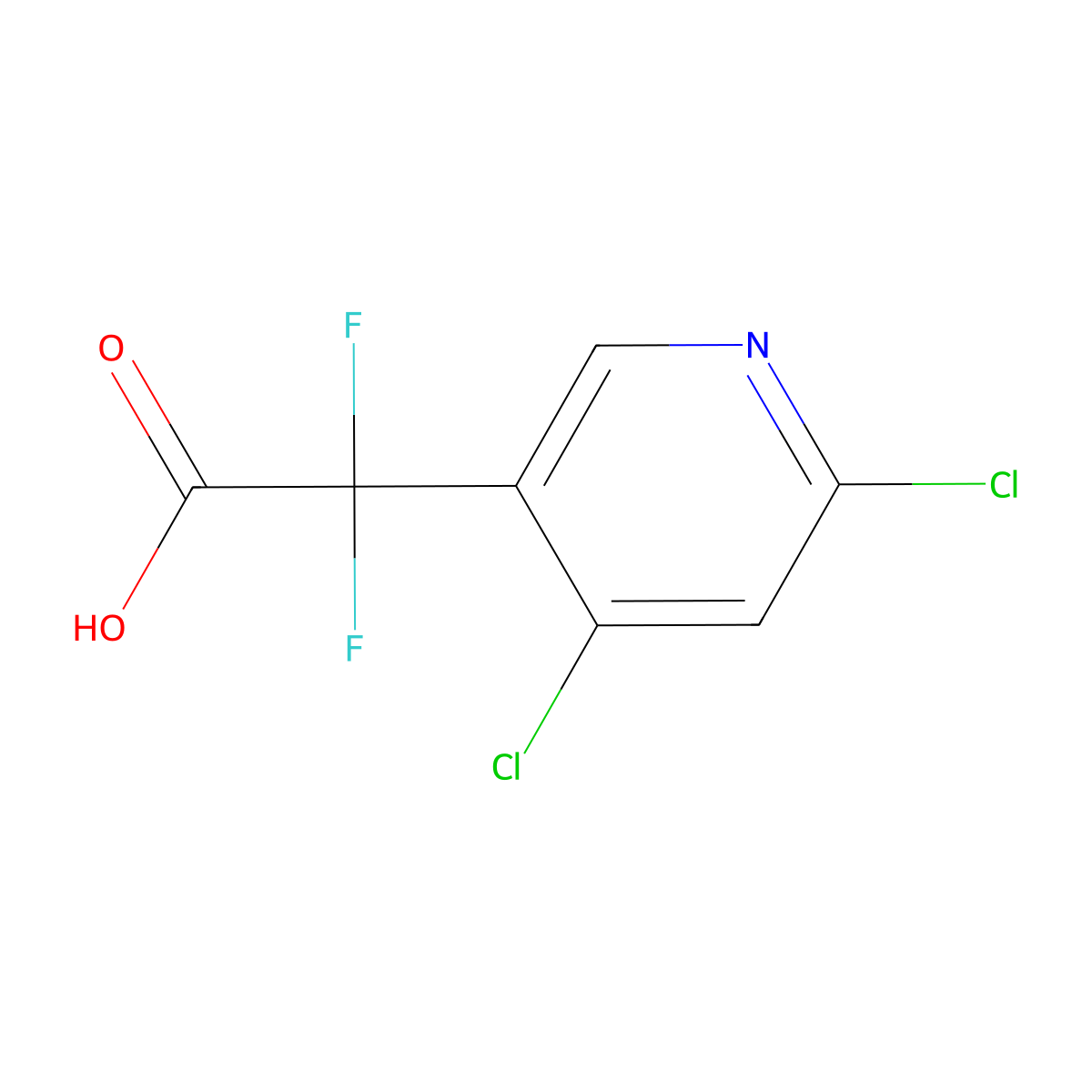 2-(4,6-Dichloropyridin-3-yl)-2,2-difluoroacetic acid molecular structure, CAS 2229457-30-9