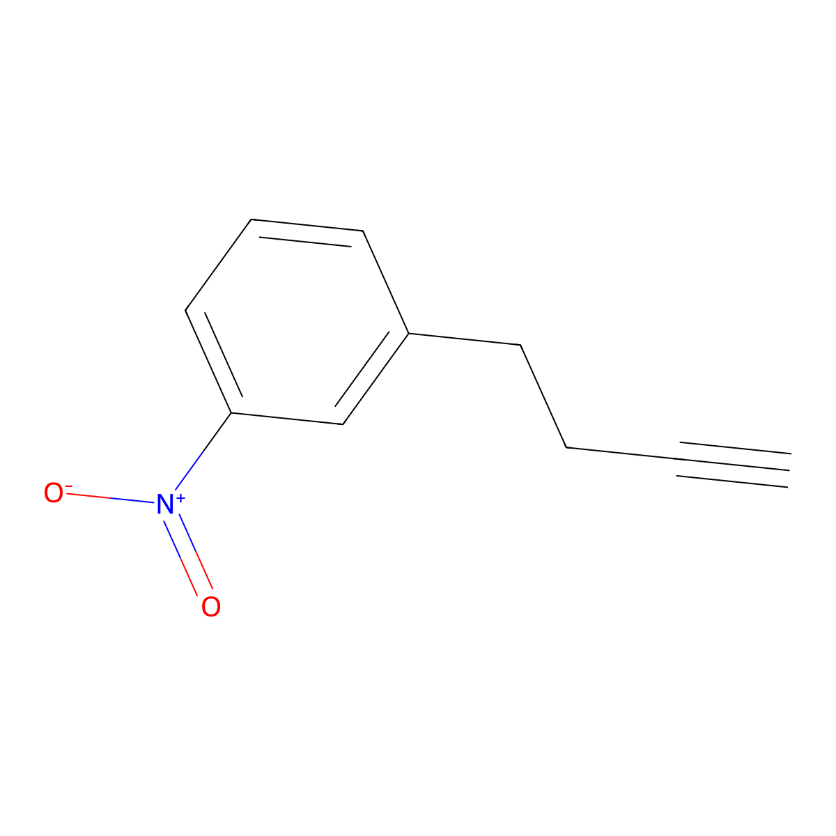 1-(But-3-yn-1-yl)-3-nitrobenzene molecular structure, CAS 2229458-06-2