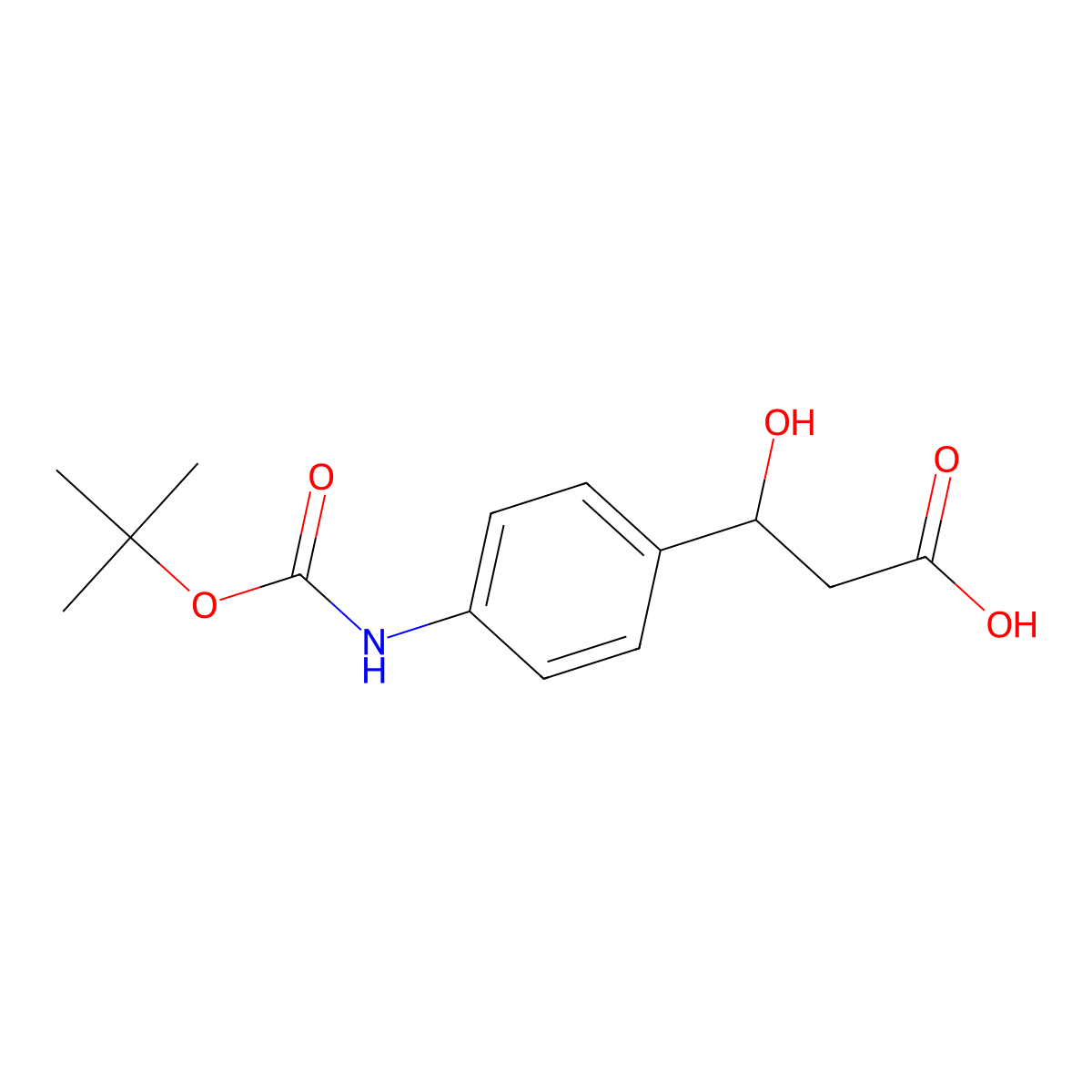 3-(4-{[(Tert-butoxy)carbonyl]amino}phenyl)-3-hydroxypropanoic acid molecular structure, CAS 2229461-66-7
