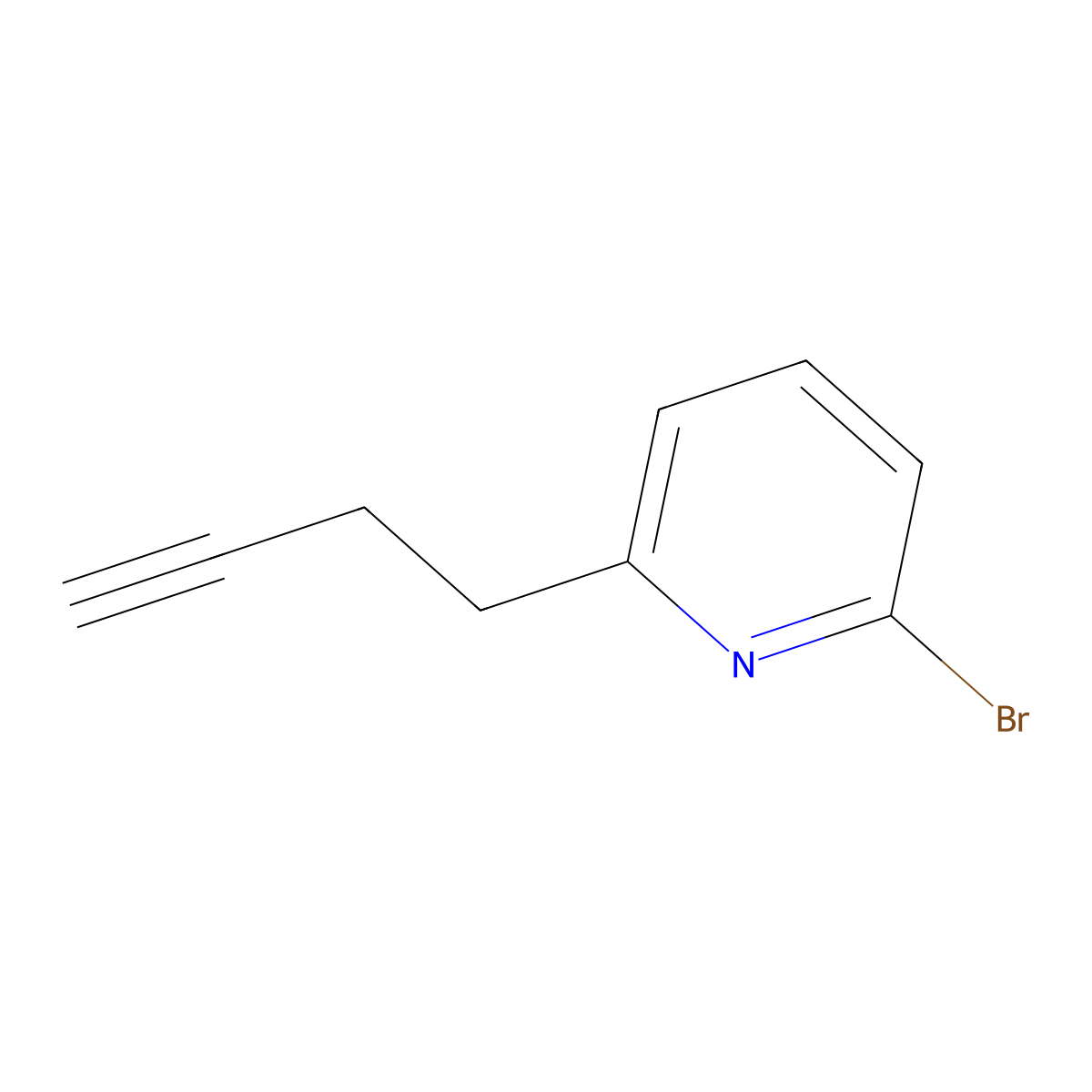 2-Bromo-6-(but-3-yn-1-yl)pyridine molecular structure, CAS 2229462-17-1