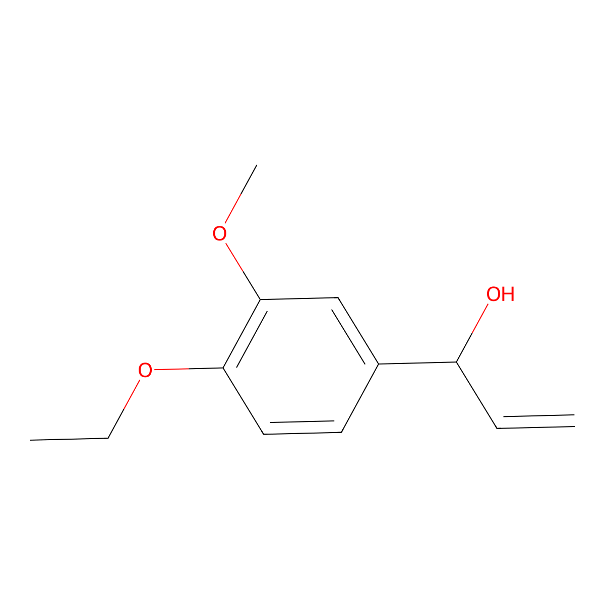 1-(4-Ethoxy-3-methoxyphenyl)prop-2-en-1-ol molecular structure, CAS 2229462-35-3