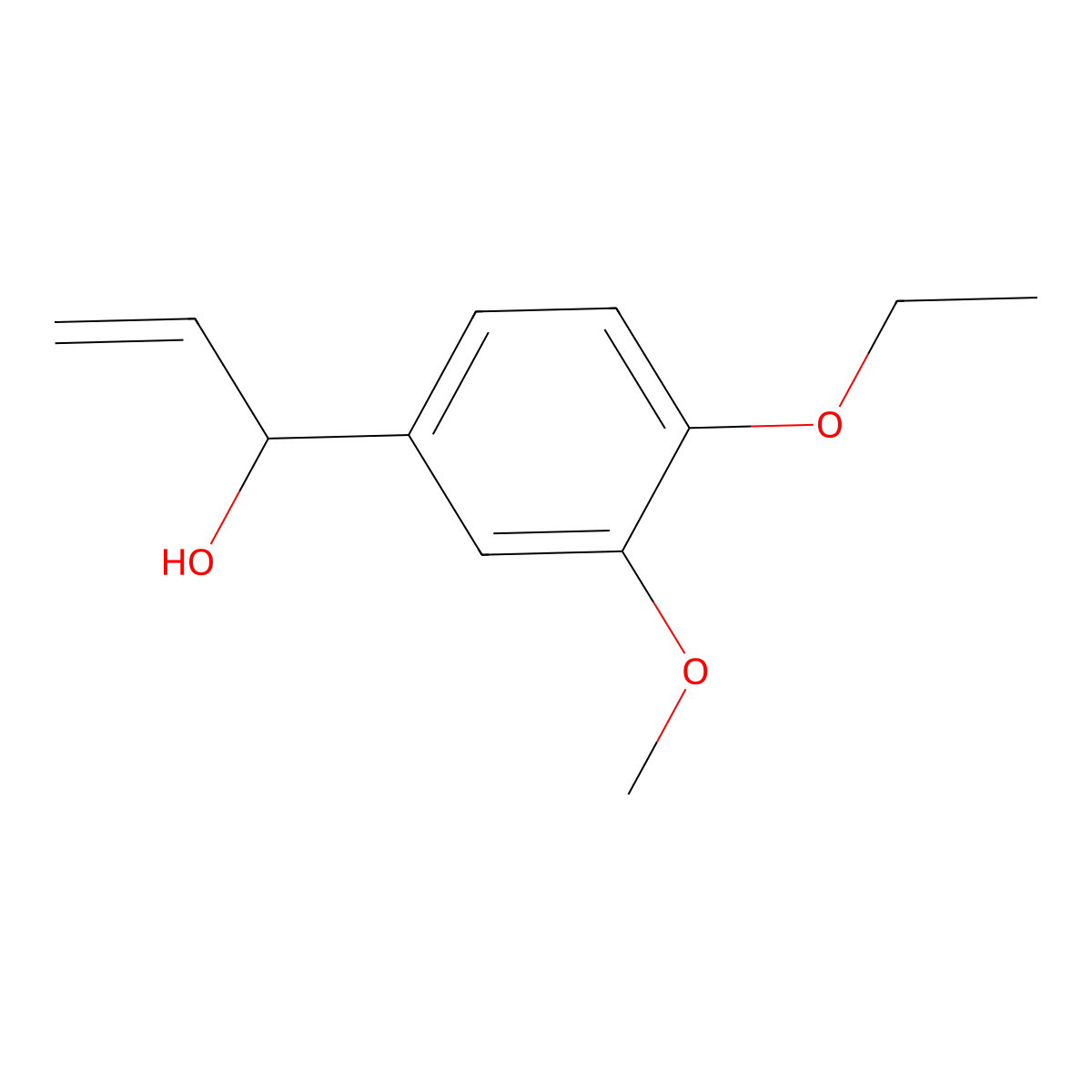 1-(4-Ethoxy-3-methoxyphenyl)prop-2-en-1-ol molecular structure, CAS 2229462-35-3