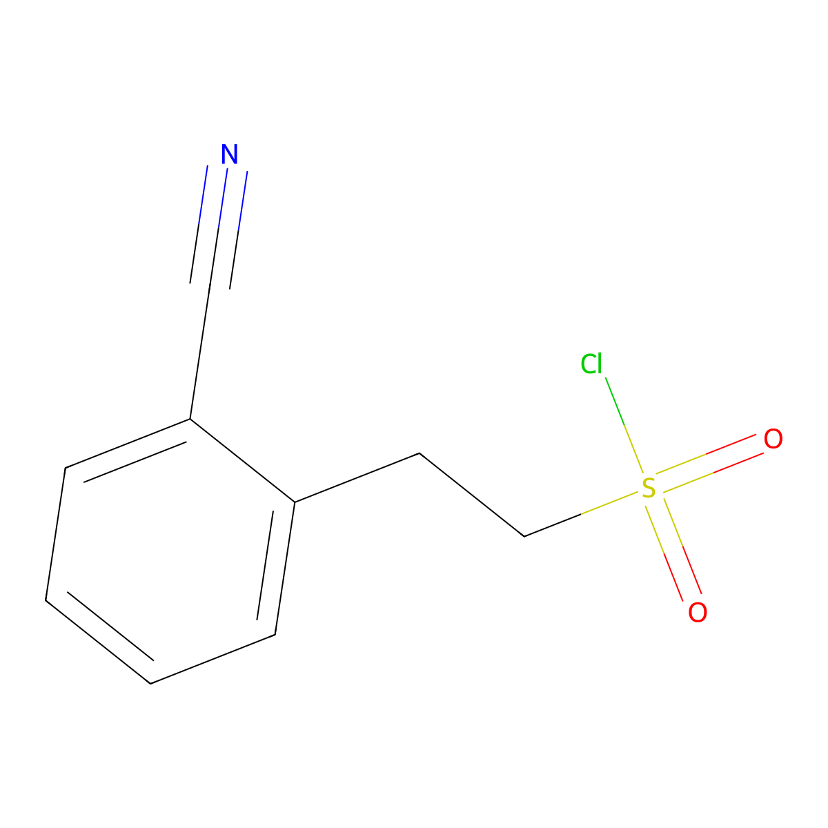 2-(2-Cyanophenyl)ethane-1-sulfonyl chloride molecular structure, CAS 2229463-03-8