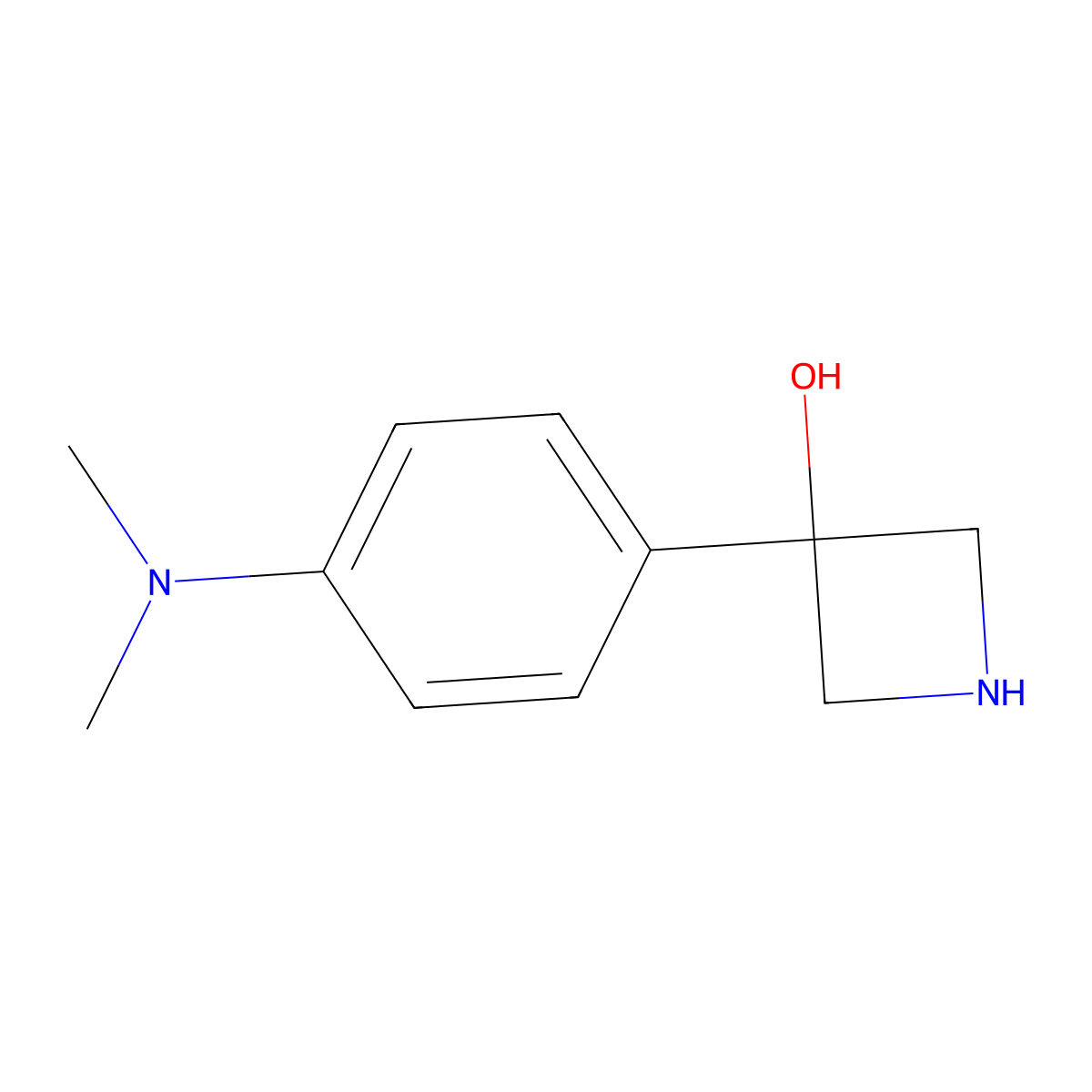 3-[4-(Dimethylamino)phenyl]azetidin-3-ol molecular structure, CAS 2229463-09-4