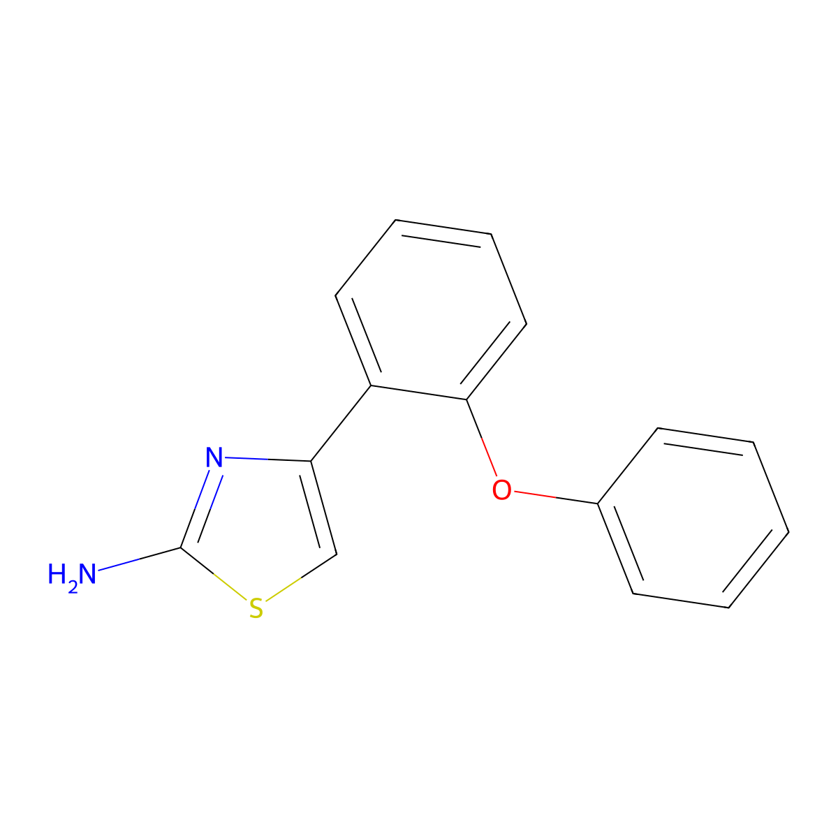4-(2-Phenoxyphenyl)-1,3-thiazol-2-amine molecular structure, CAS 2229464-41-7