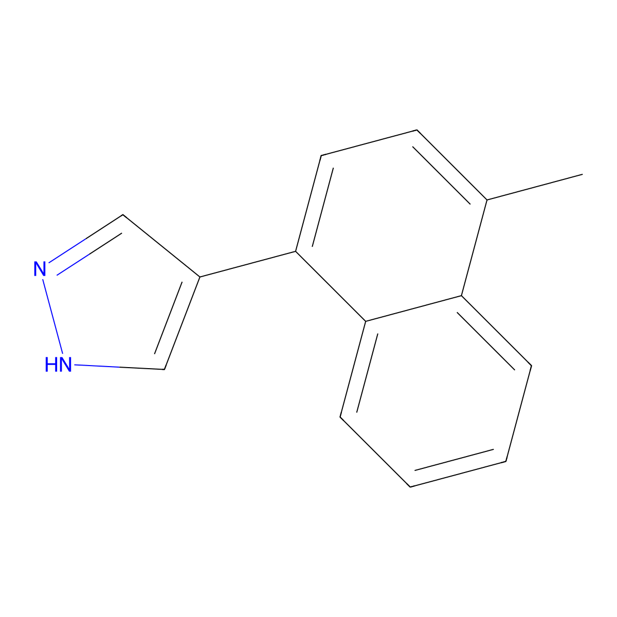 4-(4-methylnaphthalen-1-yl)-1H-pyrazole molecular structure, CAS 2229465-38-5