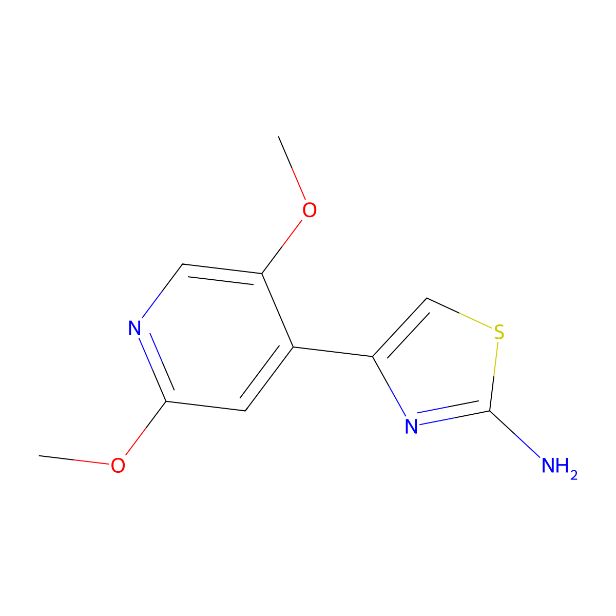 4-(2,5-Dimethoxypyridin-4-yl)-1,3-thiazol-2-amine molecular structure, CAS 2229465-48-7