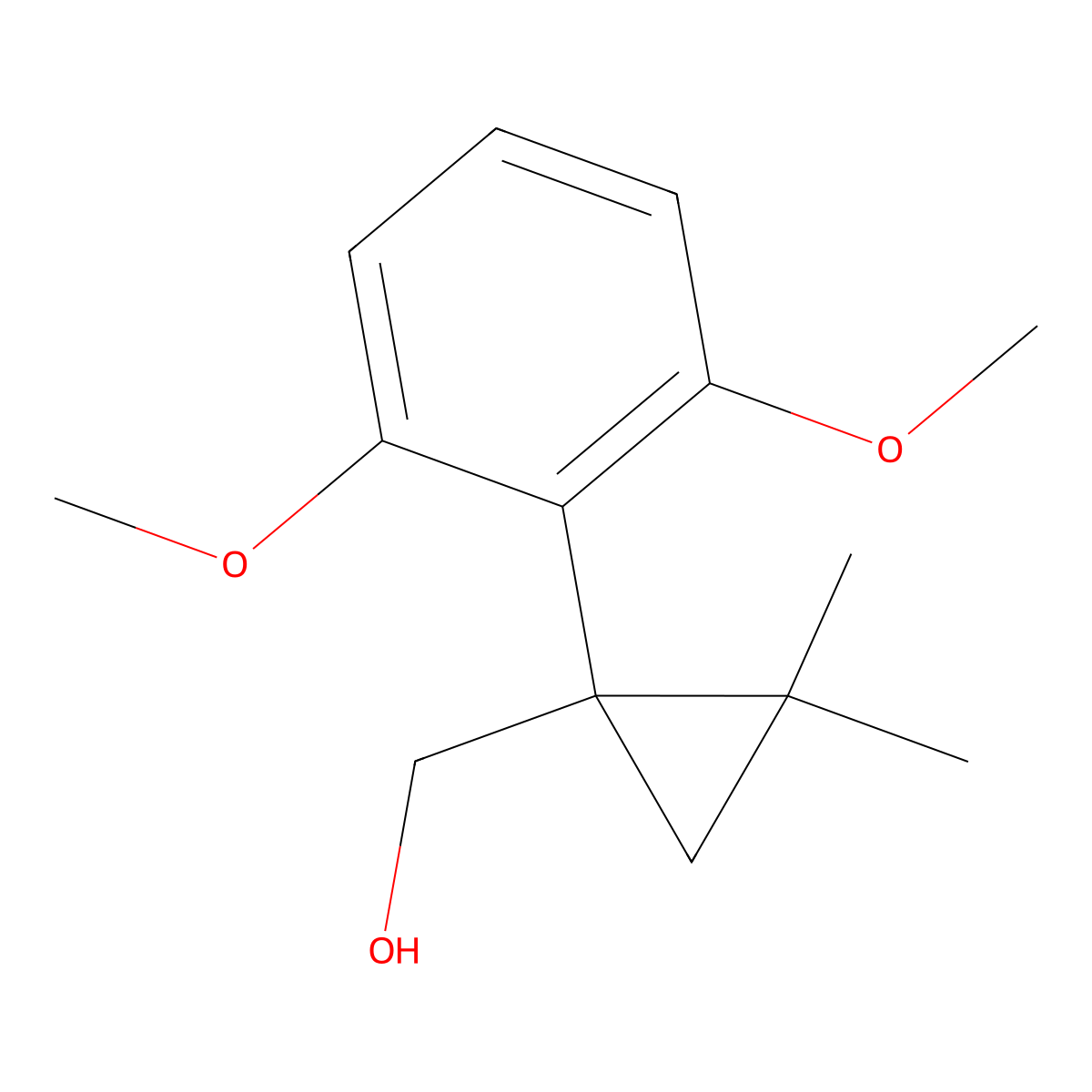 (1-(2,6-Dimethoxyphenyl)-2,2-dimethylcyclopropyl)methanol molecular structure, CAS 2229466-66-2