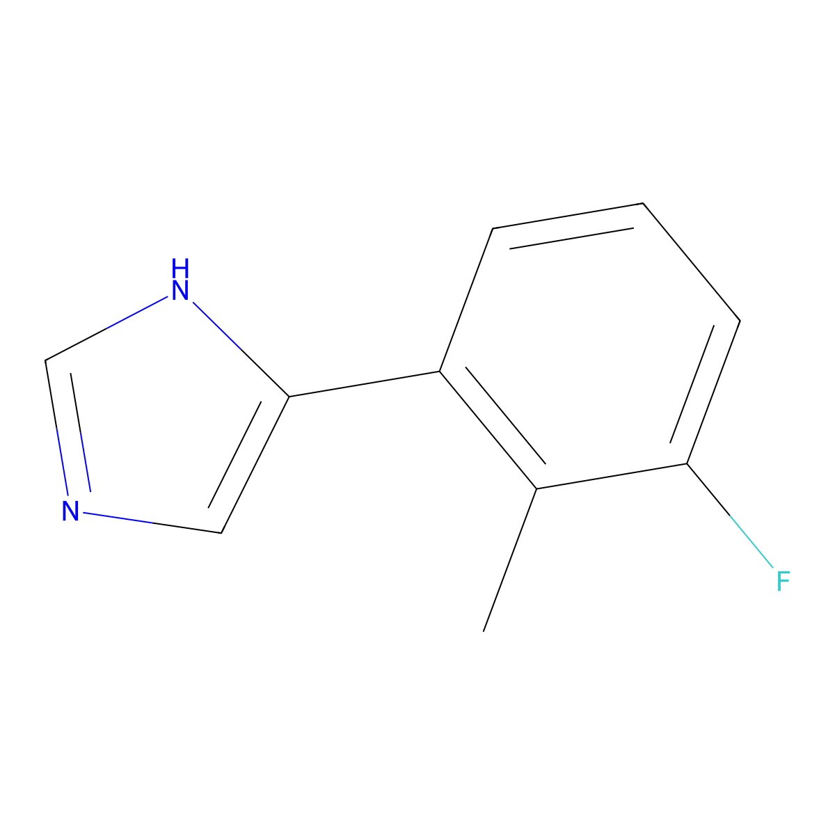 4-(3-fluoro-2-methylphenyl)-1H-imidazole molecular structure, CAS 2229466-97-9