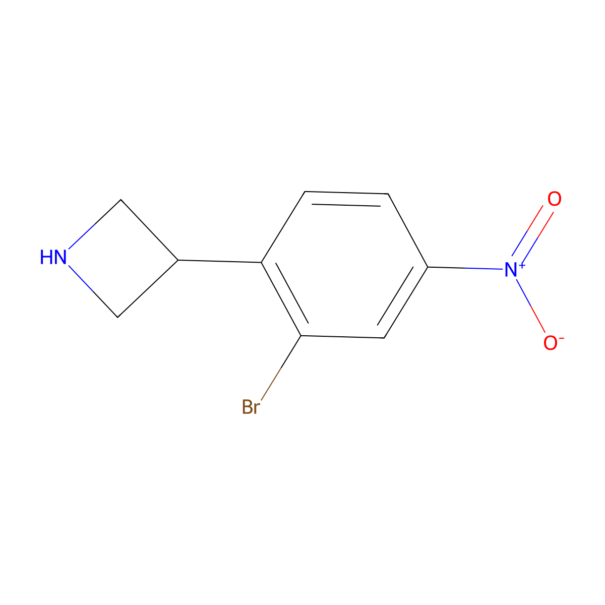 3-(2-Bromo-4-nitrophenyl)azetidine molecular structure, CAS 2229468-02-2