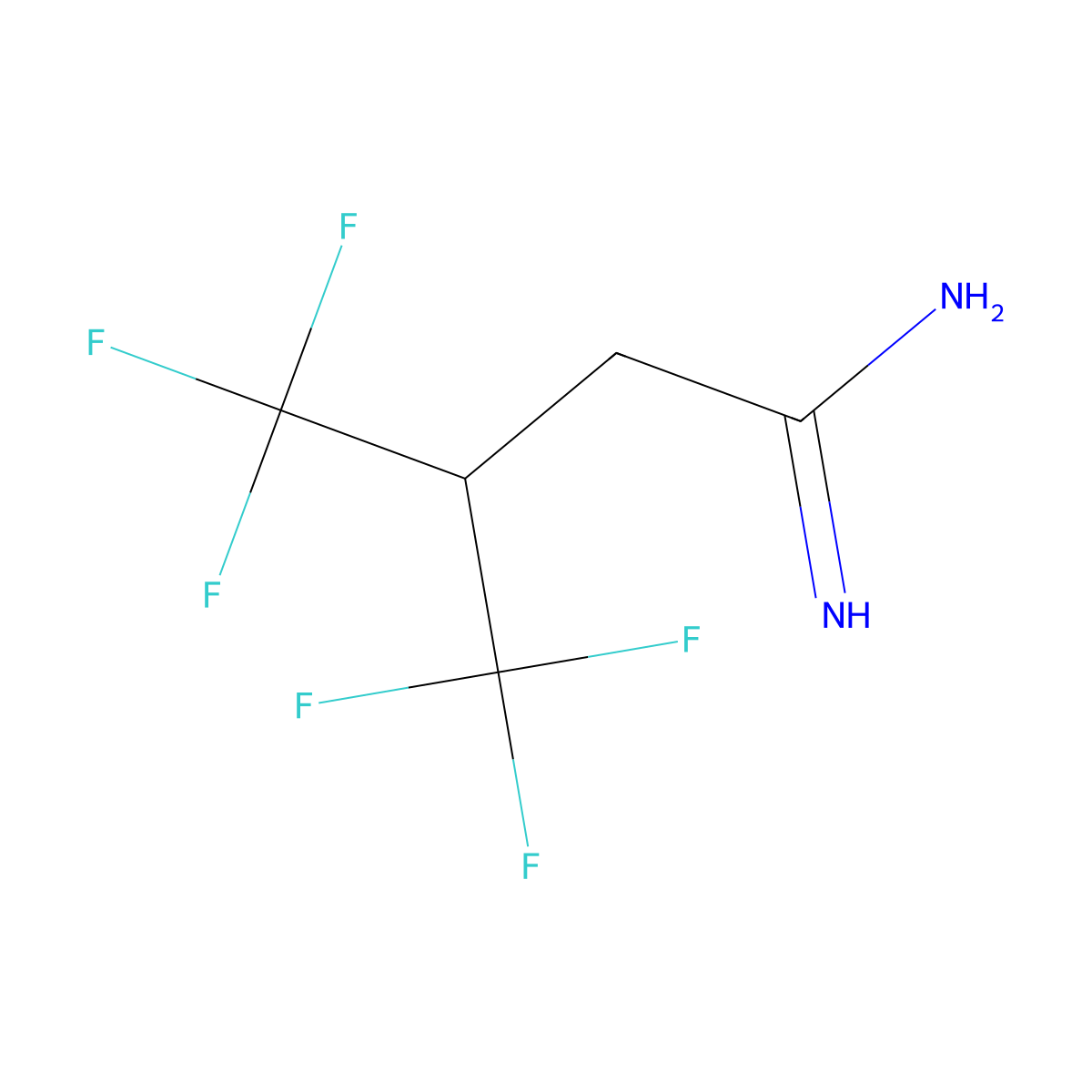 4,4,4-Trifluoro-3-(trifluoromethyl)butanimidamide molecular structure, CAS 2229472-47-1