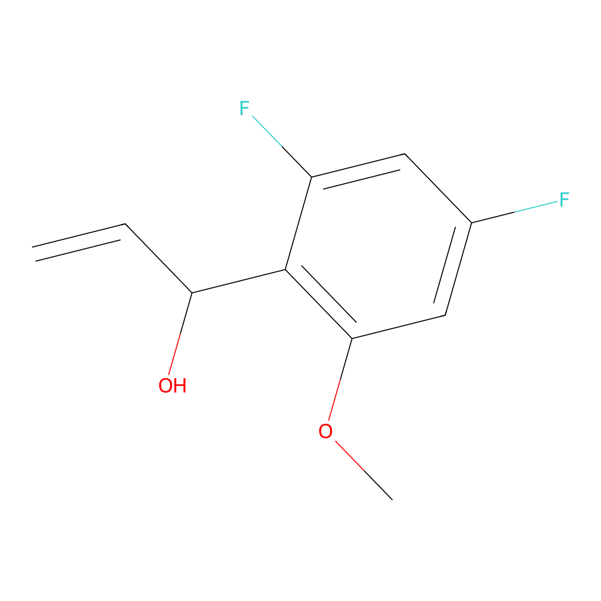 1-(2,4-Difluoro-6-methoxyphenyl)prop-2-en-1-ol molecular structure, CAS 2229473-76-9