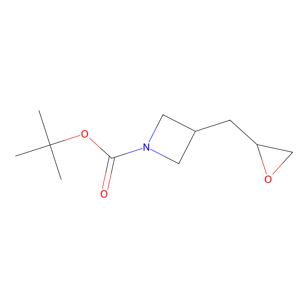 Tert-butyl 3-[(oxiran-2-yl)methyl]azetidine-1-carboxylate molecular structure, CAS 2229481-84-7