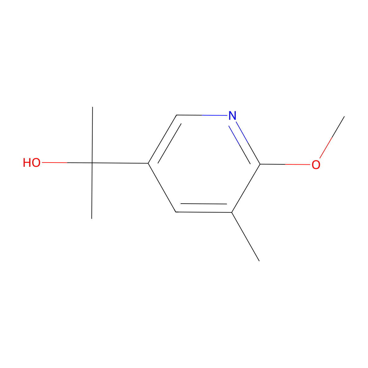 2-(6-Methoxy-5-methylpyridin-3-yl)propan-2-ol molecular structure, CAS 2229483-09-2