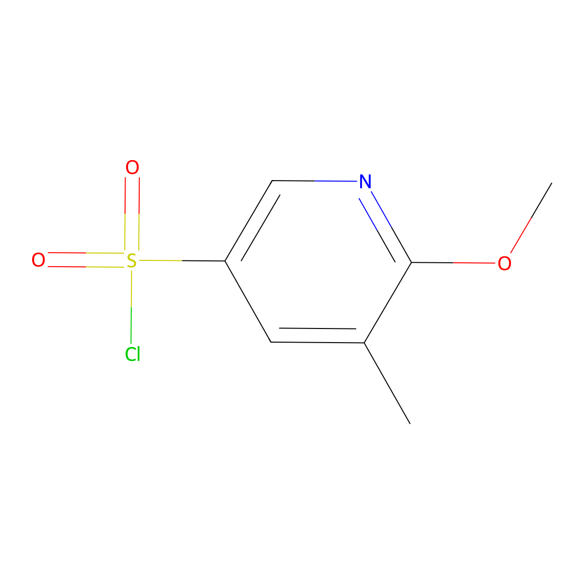 6-Methoxy-5-methylpyridine-3-sulfonyl chloride molecular structure, CAS 2229483-40-1