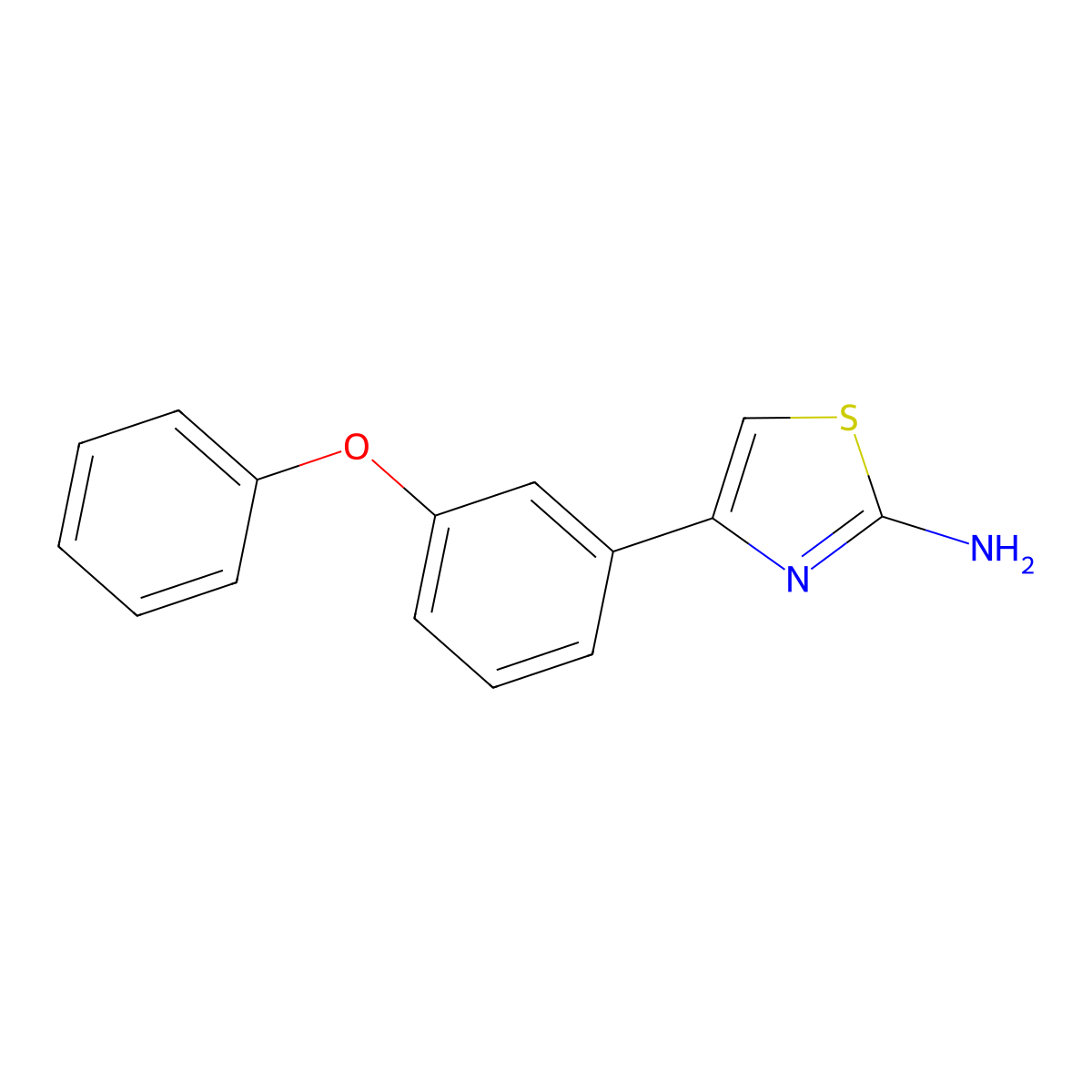 4-(3-Phenoxyphenyl)-1,3-thiazol-2-amine molecular structure, CAS 2229486-26-2