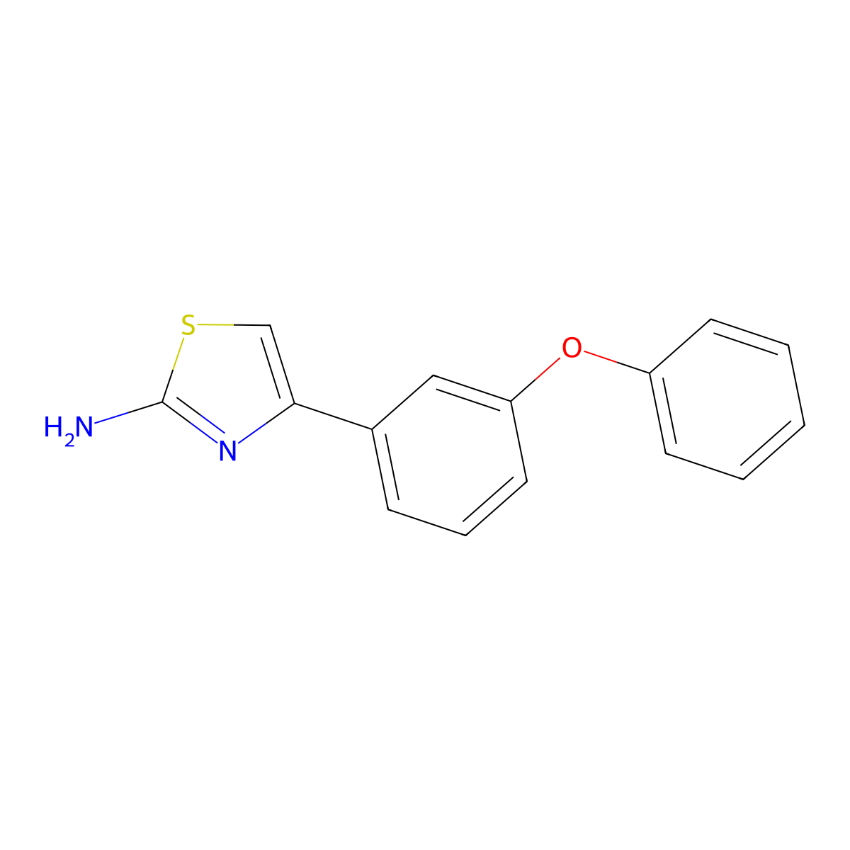 4-(3-Phenoxyphenyl)-1,3-thiazol-2-amine molecular structure, CAS 2229486-26-2