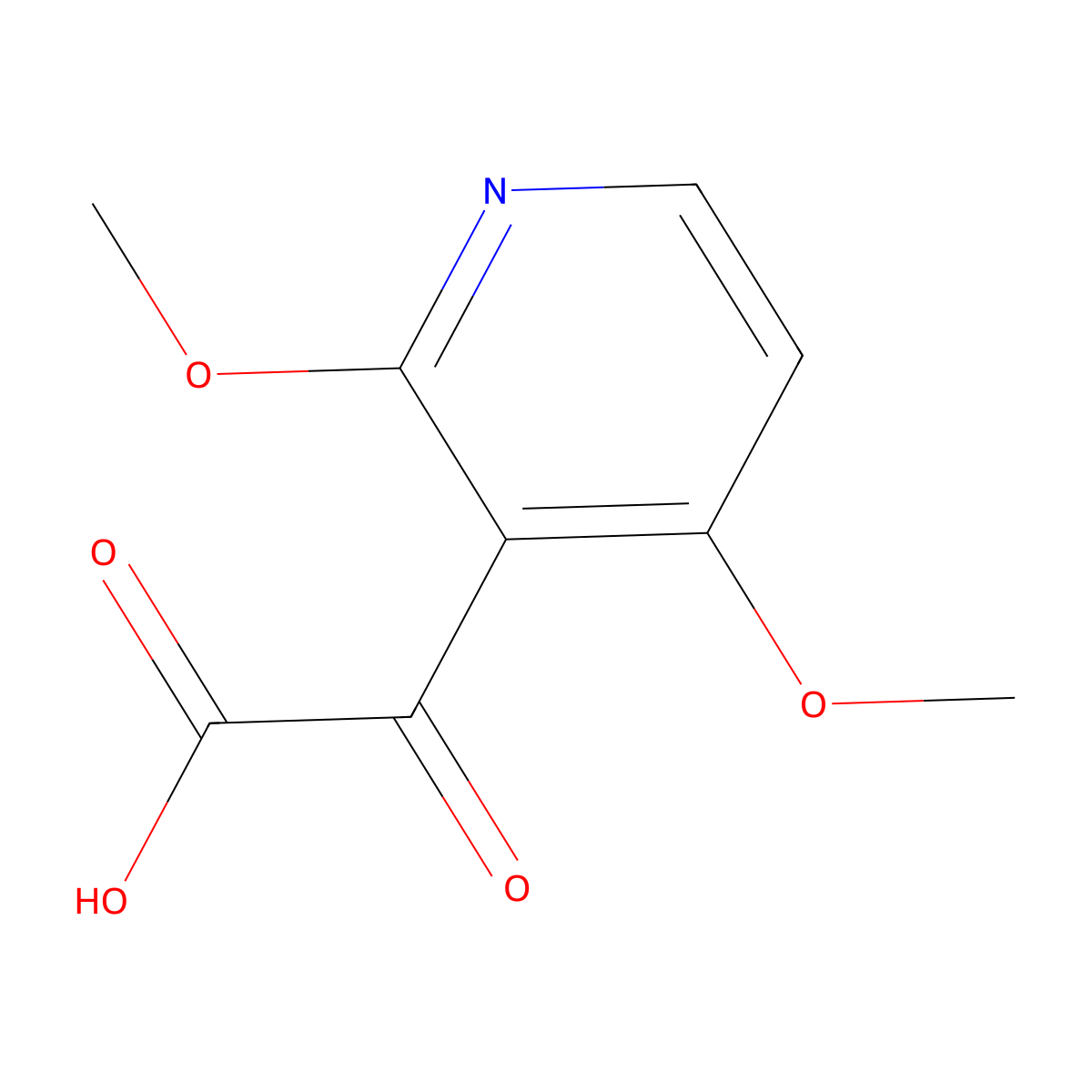 2-(2,4-Dimethoxypyridin-3-yl)-2-oxoacetic acid molecular structure, CAS 2229490-11-1
