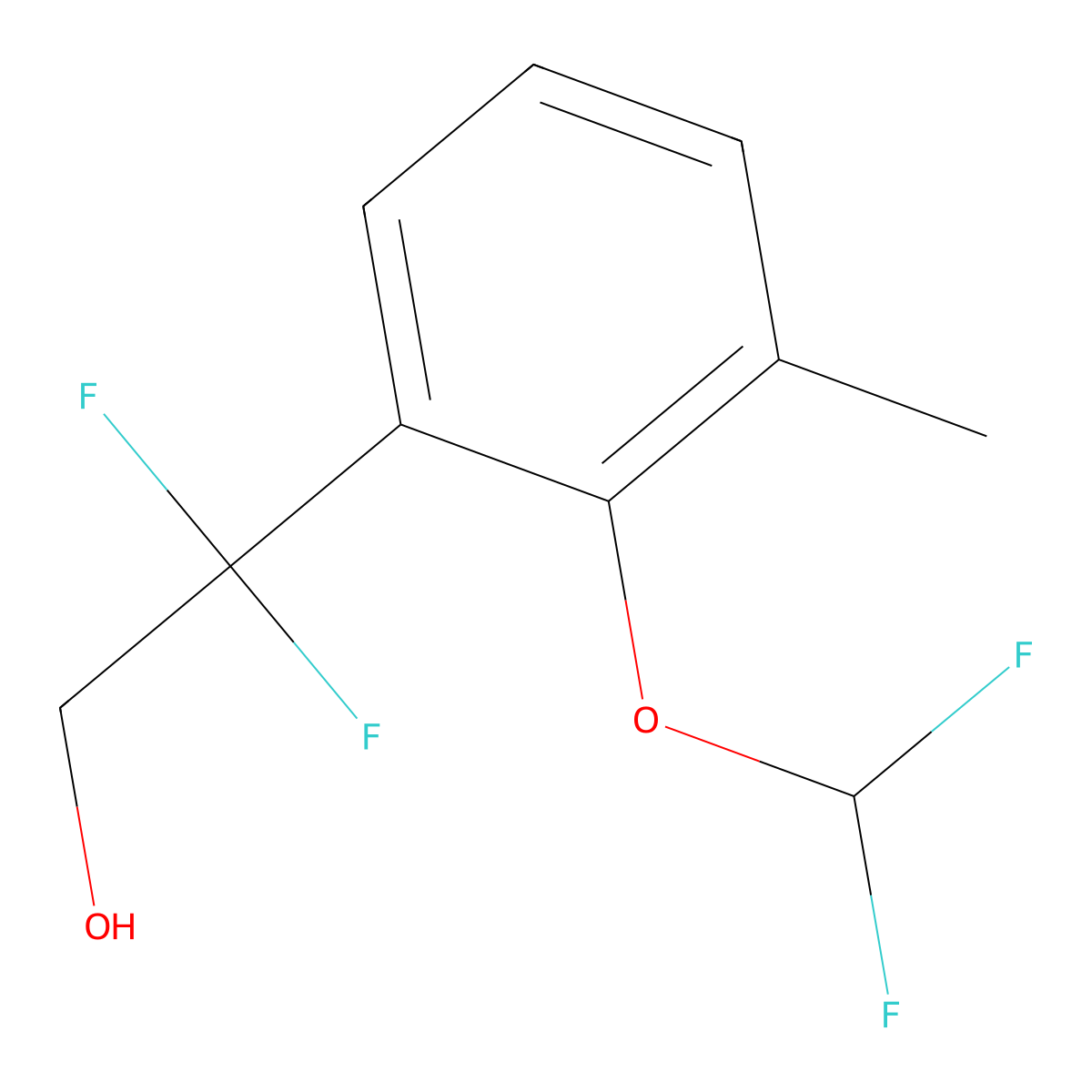 2-[2-(Difluoromethoxy)-3-methylphenyl]-2,2-difluoroethan-1-ol molecular structure, CAS 2229492-03-7
