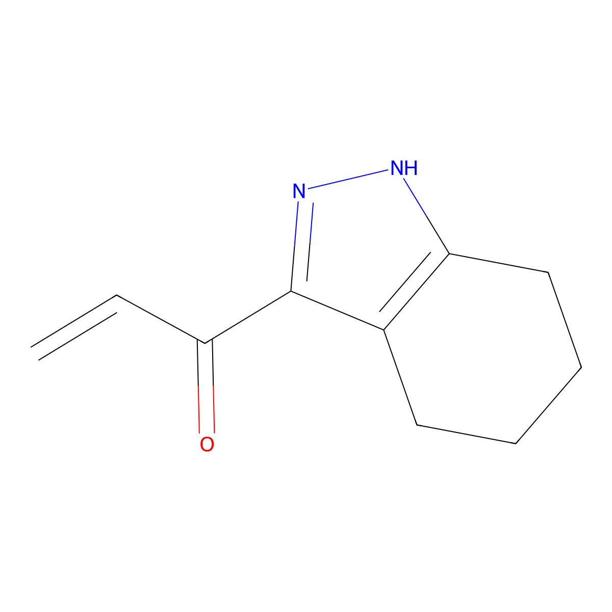 1-(4,5,6,7-Tetrahydro-1H-indazol-3-yl)prop-2-en-1-one molecular structure, CAS 2229493-59-6