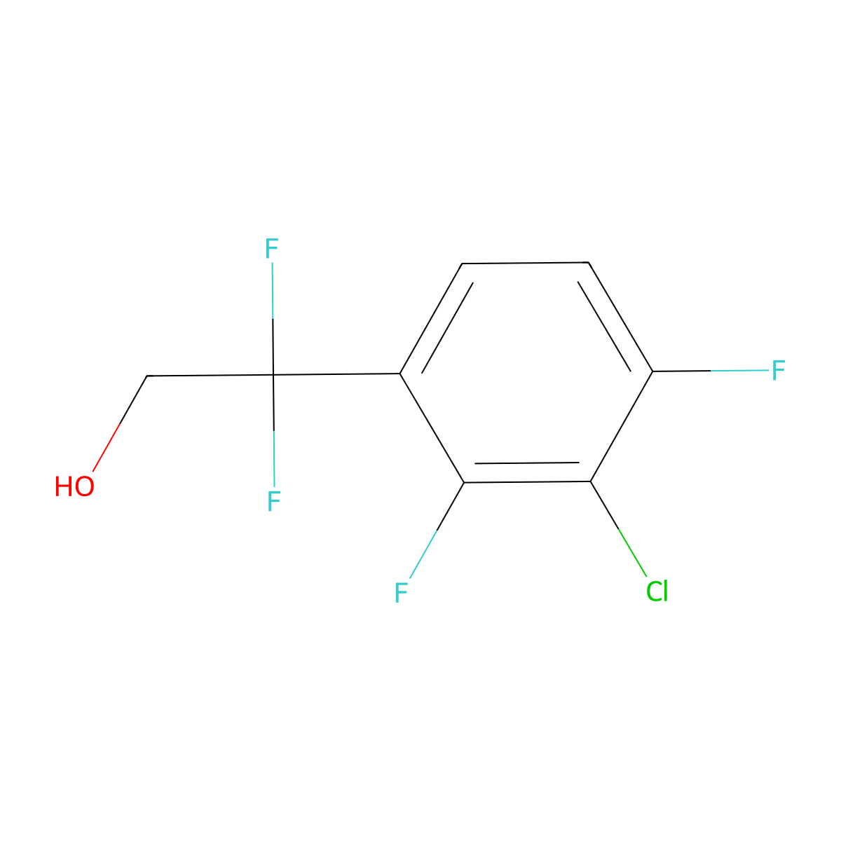 2-(3-Chloro-2,4-difluorophenyl)-2,2-difluoroethan-1-ol molecular structure, CAS 2229495-04-7