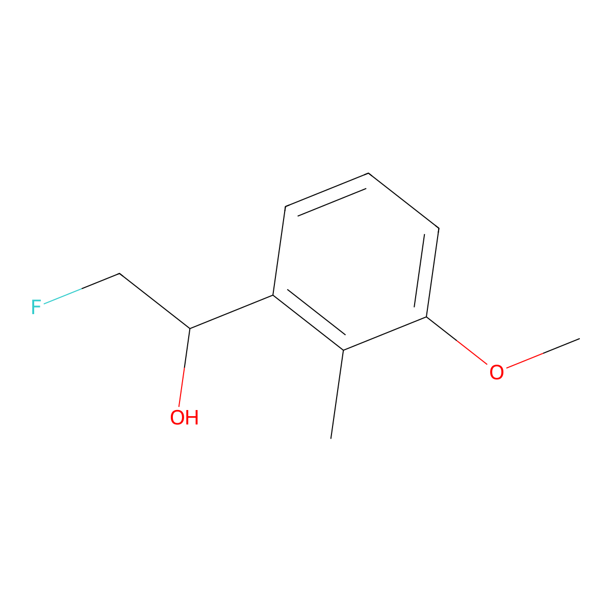 2-Fluoro-1-(3-methoxy-2-methylphenyl)ethan-1-ol molecular structure, CAS 2229498-82-0