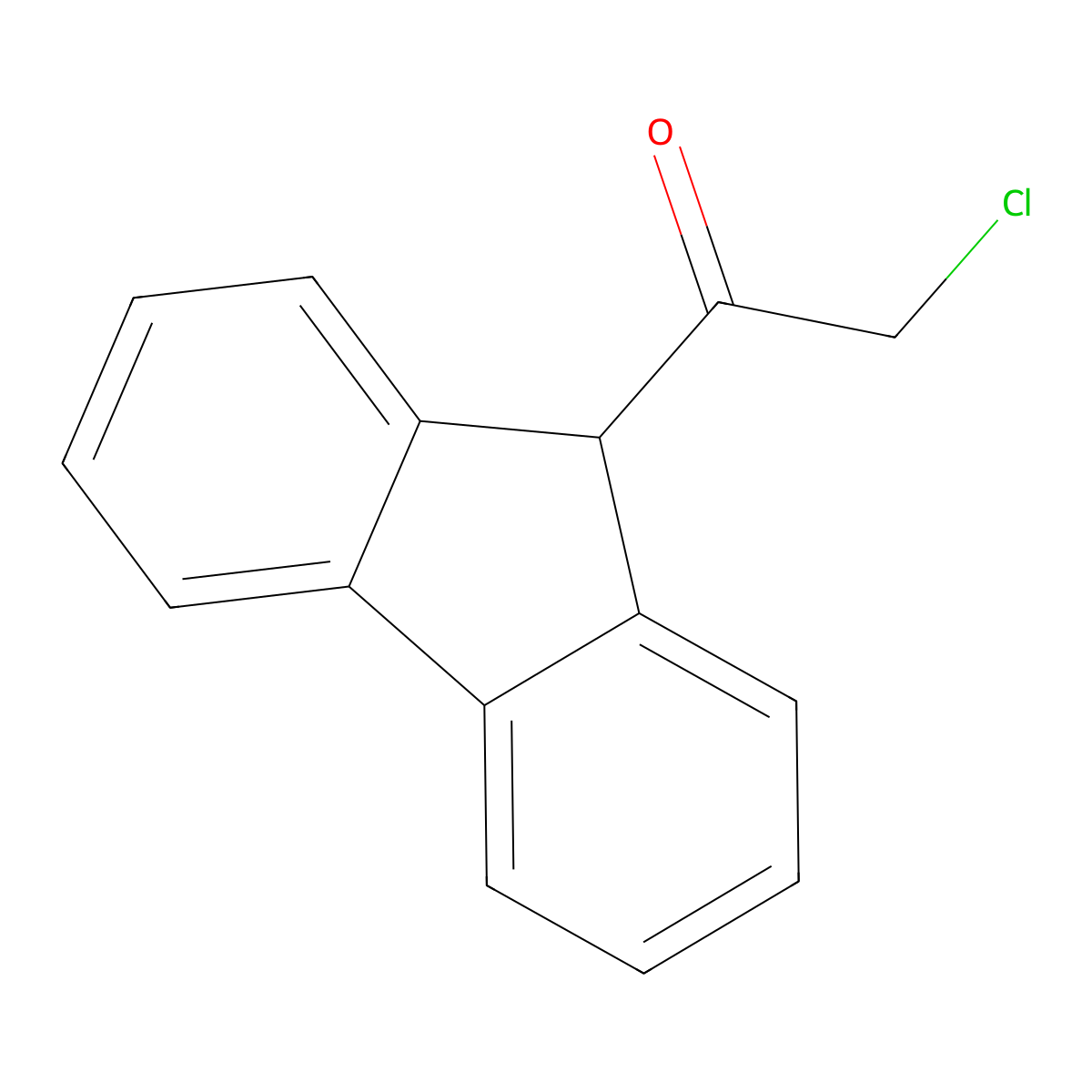 2-chloro-1-(9H-fluoren-9-yl)ethan-1-one molecular structure, CAS 2229500-28-9