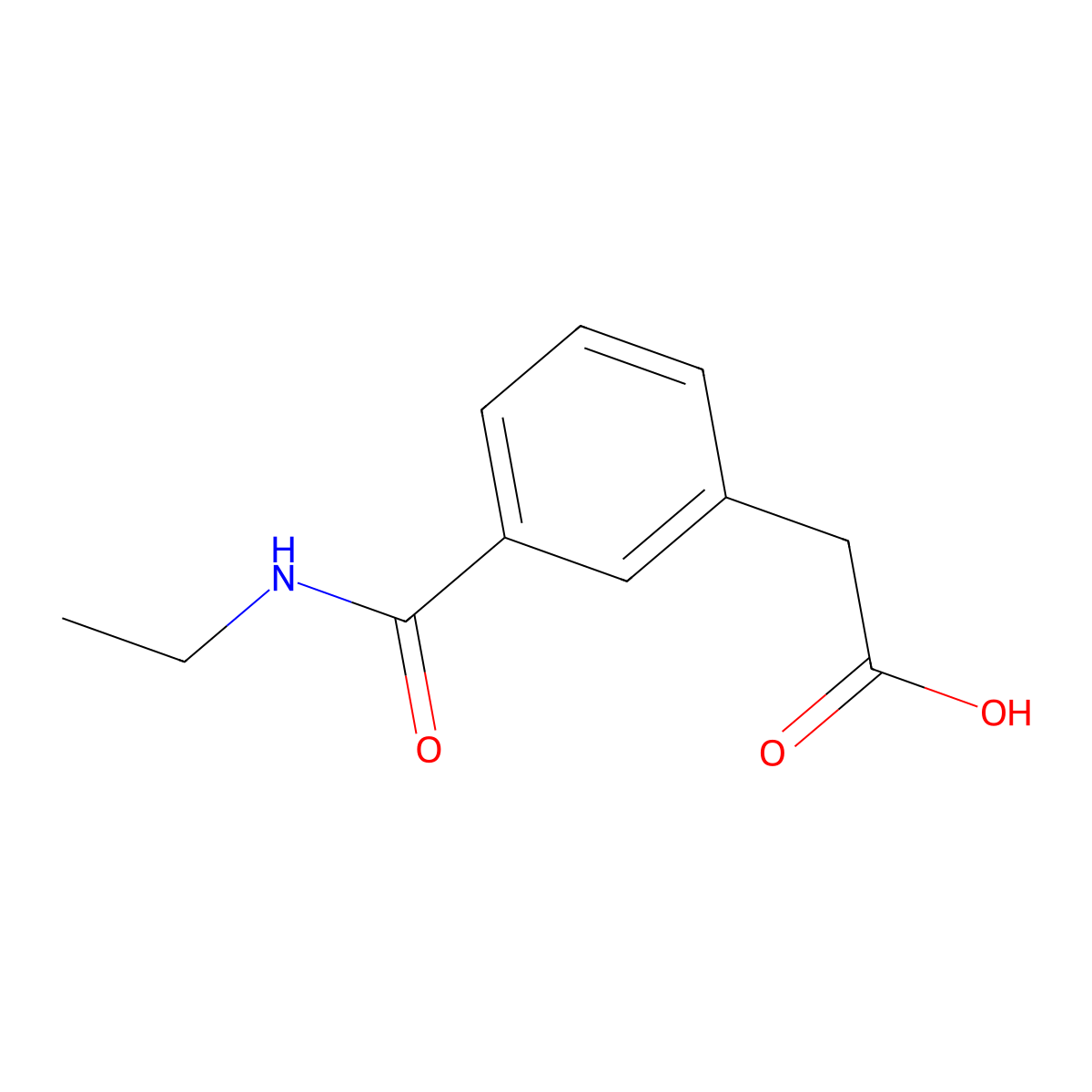 2-[3-(Ethylcarbamoyl)phenyl]acetic acid molecular structure, CAS 2229500-74-5