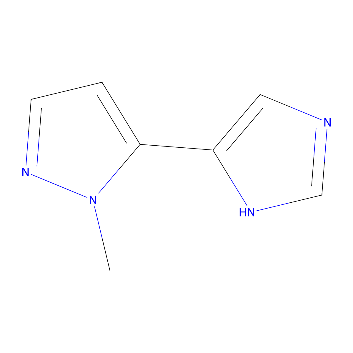 5-(1H-imidazol-4-yl)-1-methyl-1H-pyrazole molecular structure, CAS 2229506-43-6