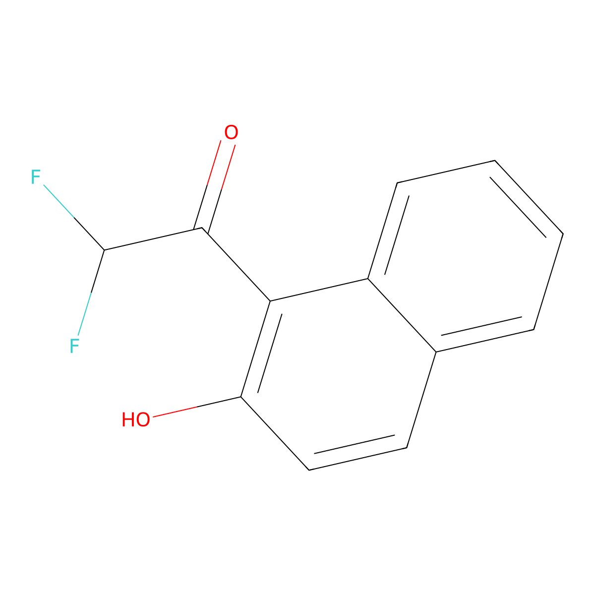 2,2-Difluoro-1-(2-hydroxynaphthalen-1-yl)ethan-1-one molecular structure, CAS 2229510-74-9