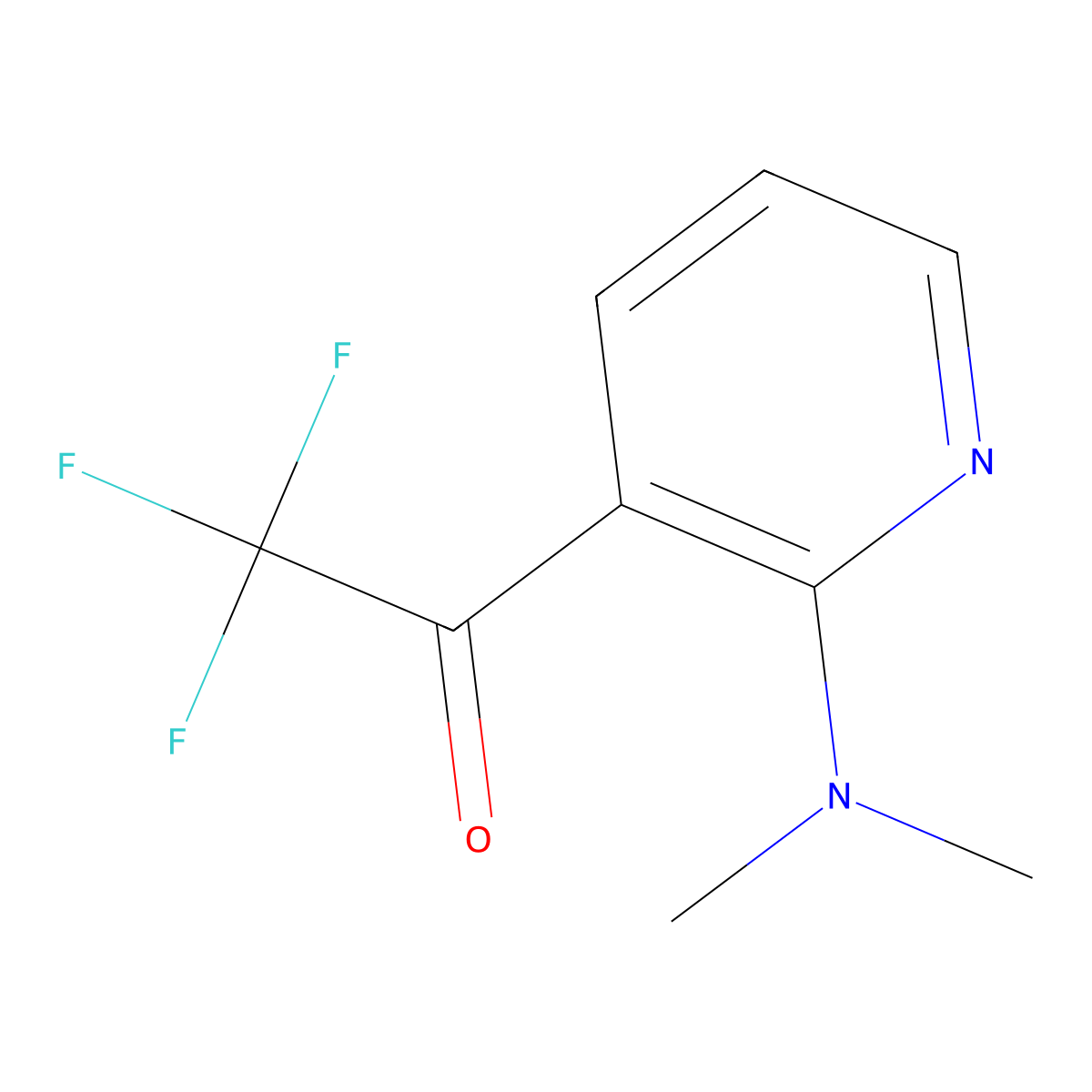 1-[2-(Dimethylamino)pyridin-3-yl]-2,2,2-trifluoroethan-1-one molecular structure, CAS 2229511-96-8