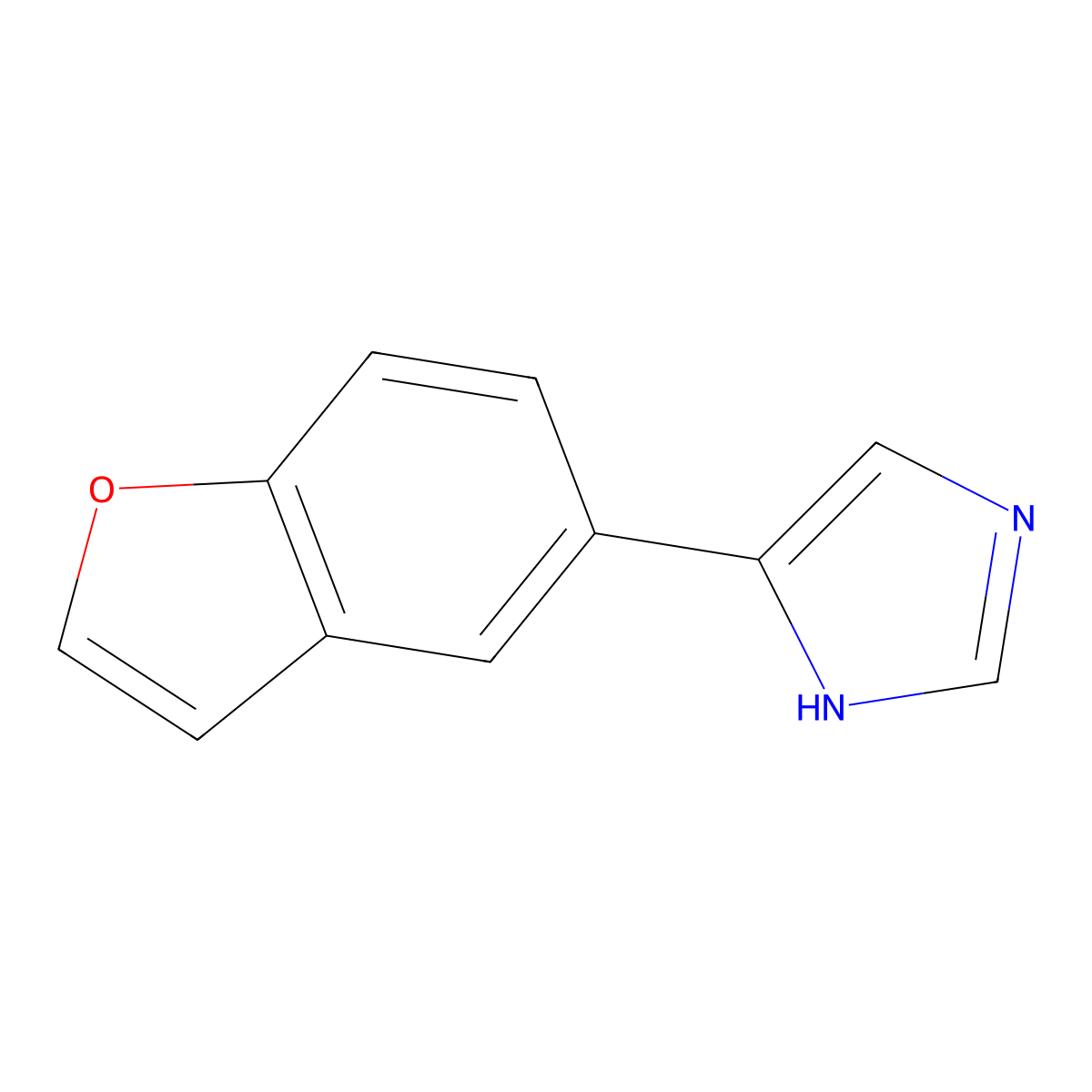 4-(1-benzofuran-5-yl)-1H-imidazole molecular structure, CAS 2229519-87-1