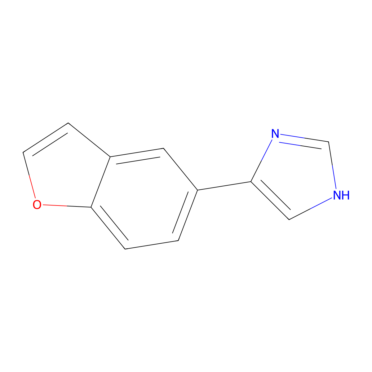 4-(1-benzofuran-5-yl)-1H-imidazole molecular structure, CAS 2229519-87-1