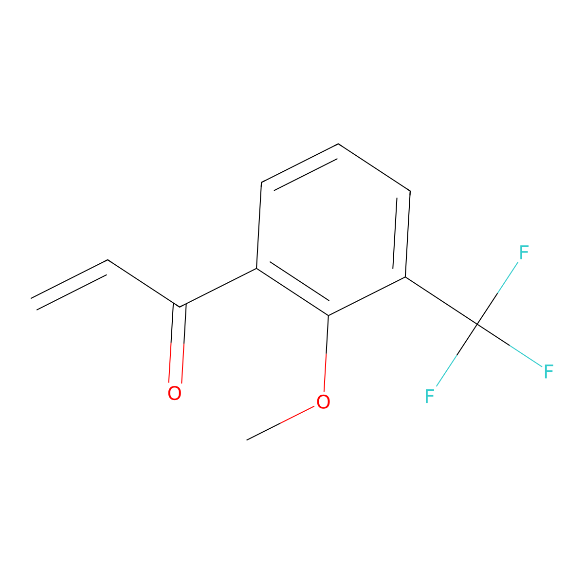 1-[2-Methoxy-3-(trifluoromethyl)phenyl]prop-2-en-1-one molecular structure, CAS 2229522-02-3