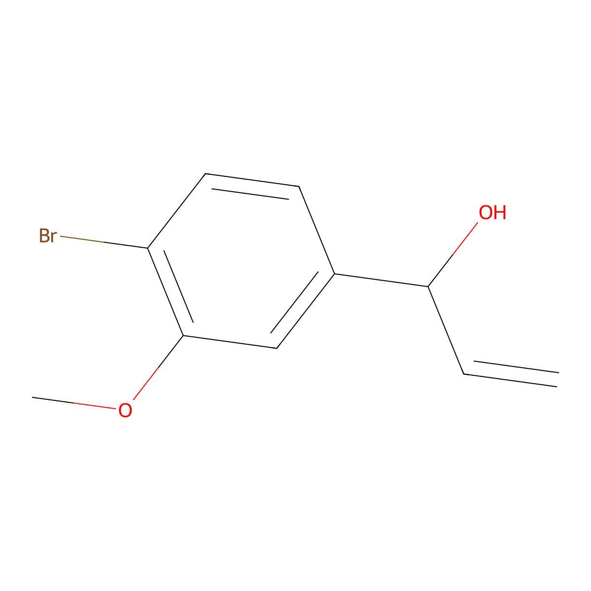 1-(4-Bromo-3-methoxyphenyl)prop-2-en-1-ol molecular structure, CAS 2229523-60-6