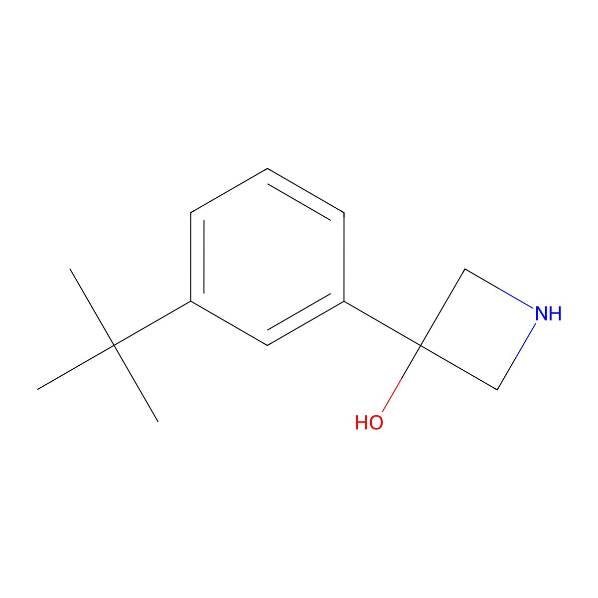 3-(3-Tert-butylphenyl)azetidin-3-ol molecular structure, CAS 2229526-37-6