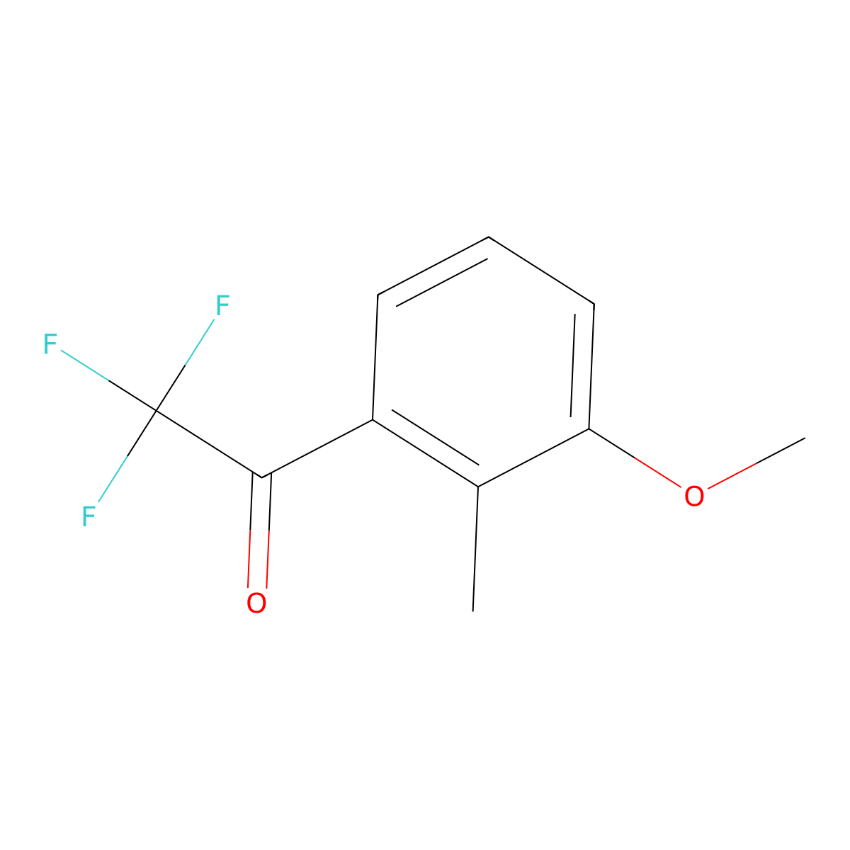 2,2,2-Trifluoro-1-(3-methoxy-2-methylphenyl)ethan-1-one molecular structure, CAS 2229530-06-5
