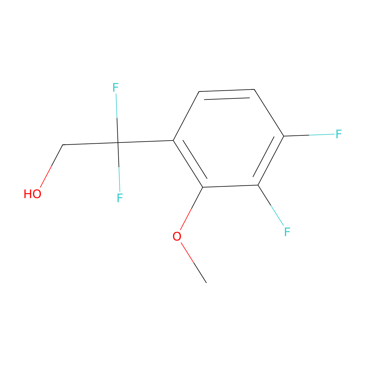 2-(3,4-Difluoro-2-methoxyphenyl)-2,2-difluoroethan-1-ol molecular structure, CAS 2229530-42-9