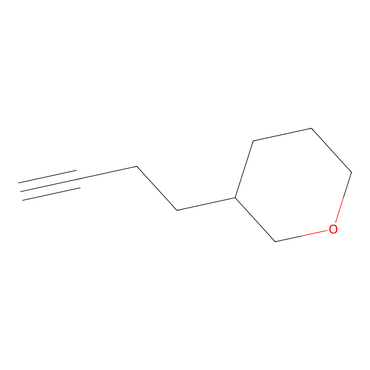 3-(But-3-yn-1-yl)oxane molecular structure, CAS 2229531-07-9